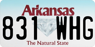 AR license plate 831WHG