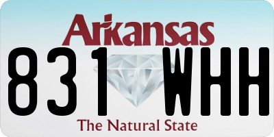 AR license plate 831WHH