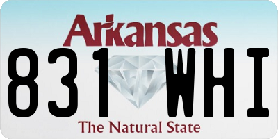 AR license plate 831WHI