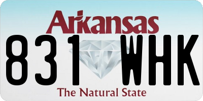 AR license plate 831WHK