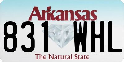 AR license plate 831WHL
