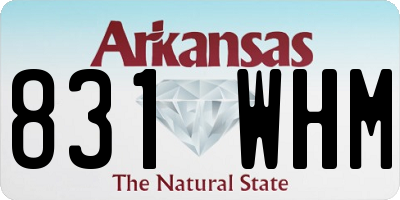 AR license plate 831WHM