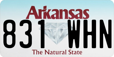 AR license plate 831WHN