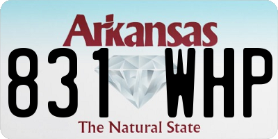 AR license plate 831WHP
