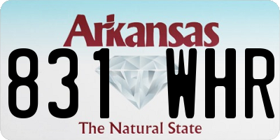 AR license plate 831WHR