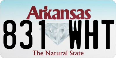 AR license plate 831WHT