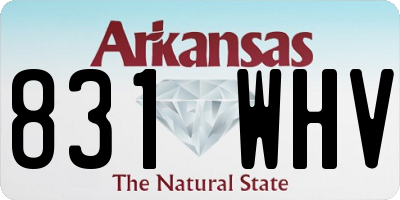 AR license plate 831WHV