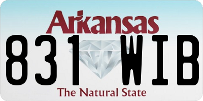 AR license plate 831WIB