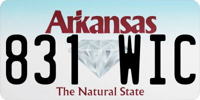 AR license plate 831WIC