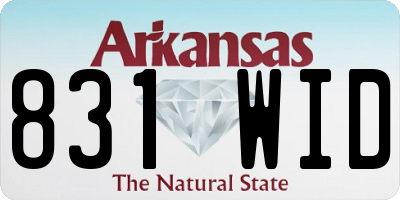 AR license plate 831WID