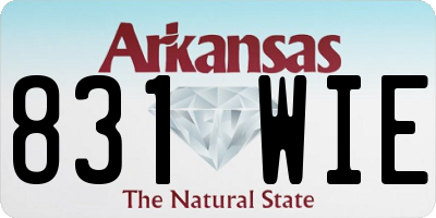 AR license plate 831WIE