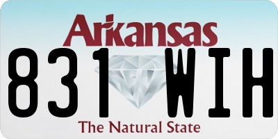 AR license plate 831WIH