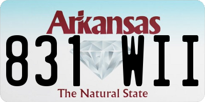 AR license plate 831WII