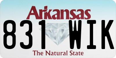 AR license plate 831WIK