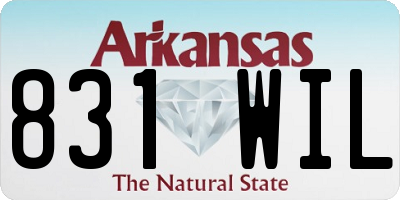 AR license plate 831WIL