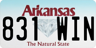 AR license plate 831WIN