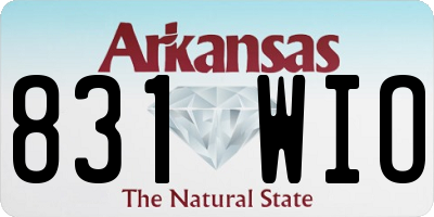 AR license plate 831WIO