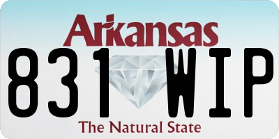 AR license plate 831WIP