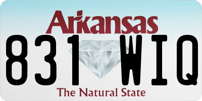AR license plate 831WIQ