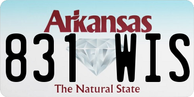 AR license plate 831WIS