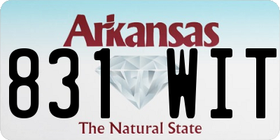 AR license plate 831WIT