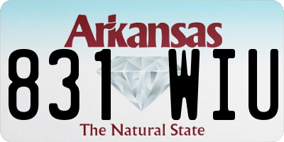 AR license plate 831WIU