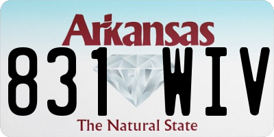 AR license plate 831WIV