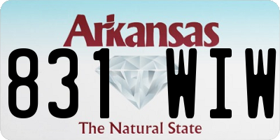 AR license plate 831WIW