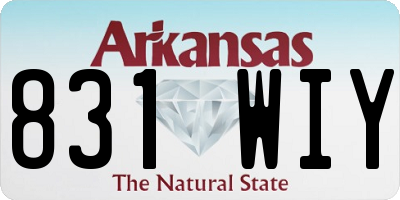 AR license plate 831WIY