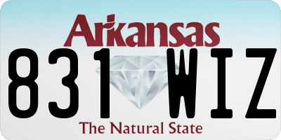 AR license plate 831WIZ