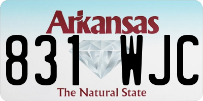 AR license plate 831WJC