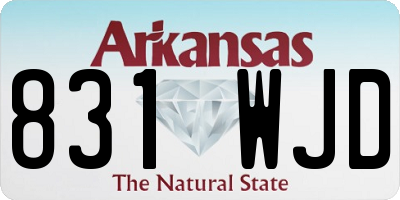 AR license plate 831WJD
