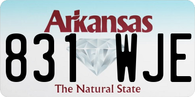 AR license plate 831WJE