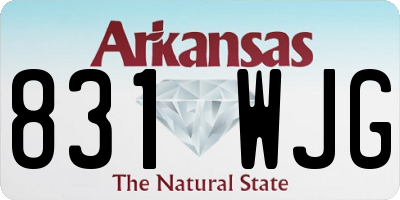 AR license plate 831WJG