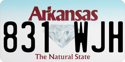 AR license plate 831WJH