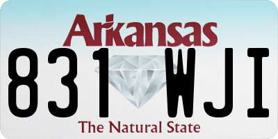 AR license plate 831WJI