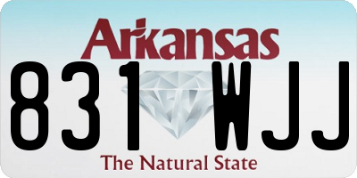 AR license plate 831WJJ