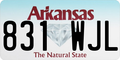 AR license plate 831WJL