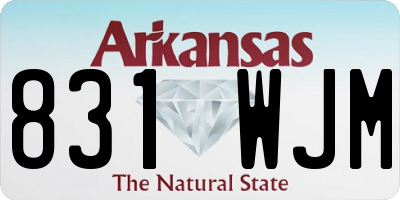 AR license plate 831WJM