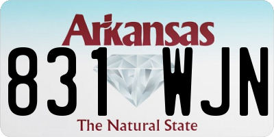 AR license plate 831WJN