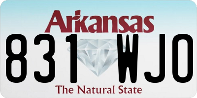 AR license plate 831WJO