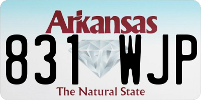 AR license plate 831WJP