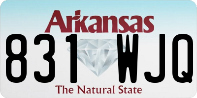 AR license plate 831WJQ