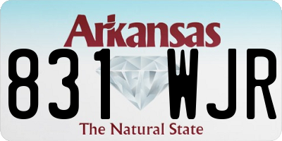 AR license plate 831WJR