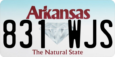 AR license plate 831WJS