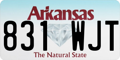AR license plate 831WJT