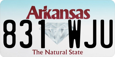 AR license plate 831WJU