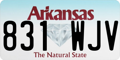 AR license plate 831WJV