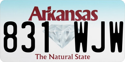 AR license plate 831WJW