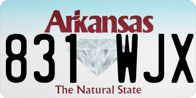 AR license plate 831WJX